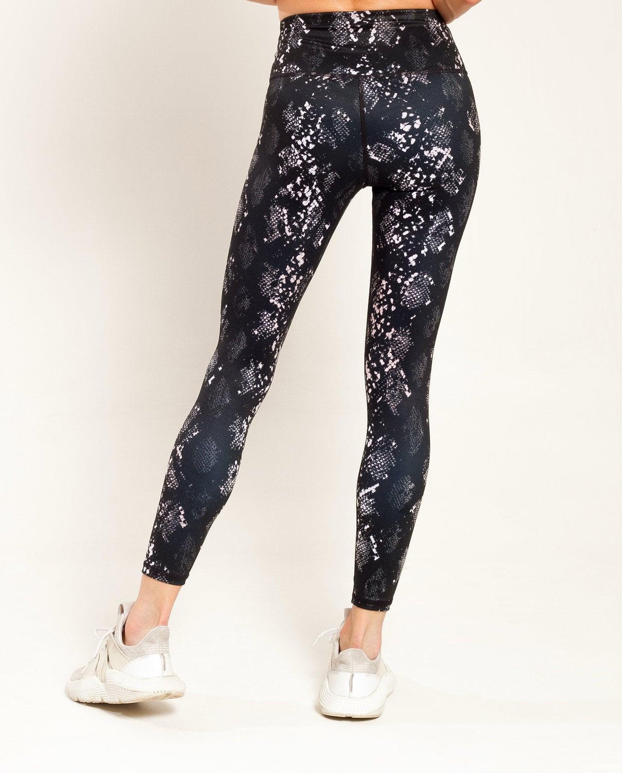 Vivacolor Activewear Set Shop the Best: Black Python Leggings & Top Set | Premium Activewear for Outdoor Activities